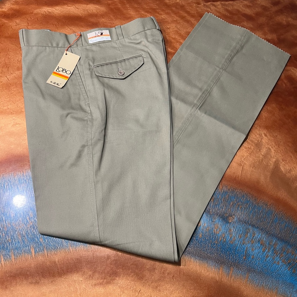 Vintage NOS Pendleton LOBO Khaki Pants flat front size 34 new USA